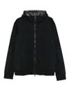 Paul & Shark Cotton And Nylon Zip-up Hoodie Clothing In Black