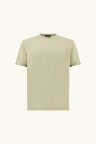 Paul & Shark Open-collar Linen T-shirt In Neutral