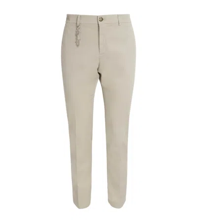 Paul & Shark Cotton-blend Chinos In Neutral