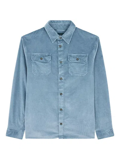 Paul & Shark Cotton Blend Shirt In Blue