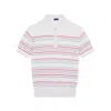 Paul & Shark Cotton Cashmere Polo Shirt With Multicolor Stripes Pattern