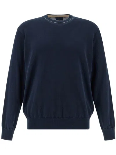 Paul & Shark Deep Navy Classic Cotton Sweater In Blue