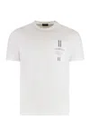 Paul & Shark Cotton Crew Neck T-shirt With Chest Pocket In Neutral