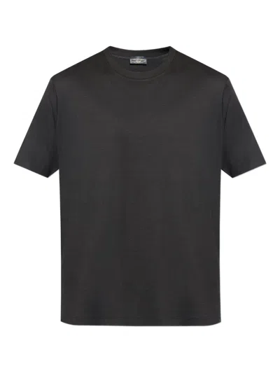 Paul & Shark Cotton Crew-neck T-shirt In Black