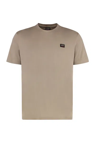 Paul & Shark Cotton Crew-neck T-shirt In Orange