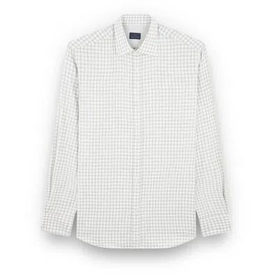Paul & Shark Cotton Flannel Shirt In White
