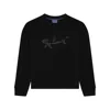 Paul & Shark Cotton Fleece Sweatshirt With Shark Print In Black