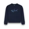 Paul & Shark Cotton Fleece Sweatshirt With Shark Print In Blue