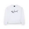 Paul & Shark Cotton Fleece Sweatshirt With Shark Print In White
