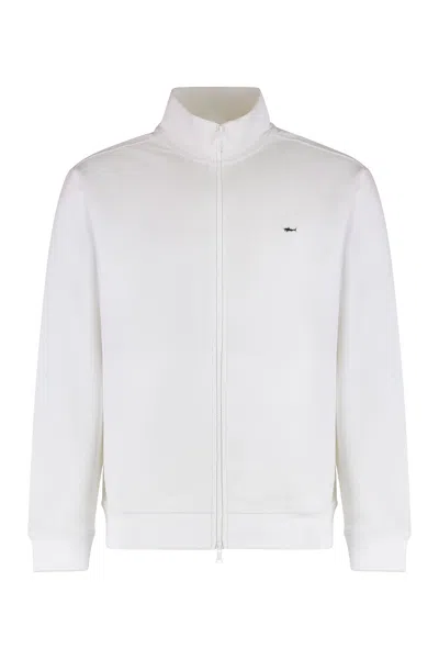 Paul & Shark Cotton Full-zip Sweatshirt In White
