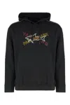 Paul & Shark Cotton Hoodie With Drawstring And Front Pocket In Black