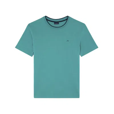 Paul & Shark Cotton Jersey T-shirt With Contrast Details In Green