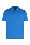 Paul & Shark Short-sleeved Cotton Polo Shirt For Casual Style In Blue