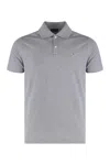 Paul & Shark Short Sleeve Polo Shirt With Side Slits In Gray