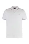 Paul & Shark Ribbed Edges Polo Shirt With Short Sleeves In Gray