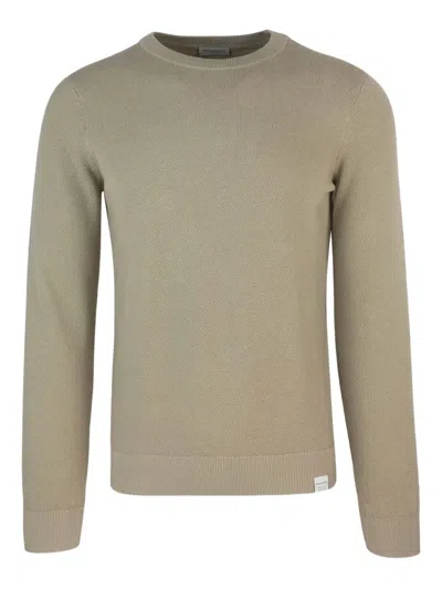 Paul & Shark Cotton Sweater In Brown