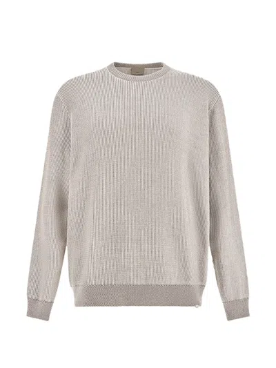 Paul & Shark Piuma Feather-light Cotton Sweater In Gray