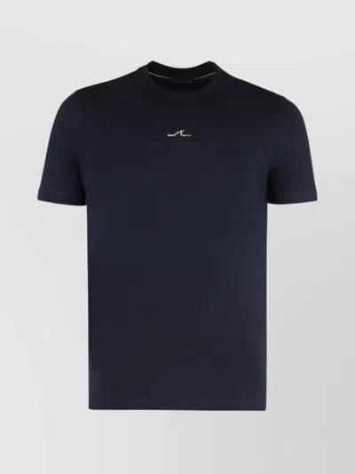 Paul & Shark Cotton T-shirt Featuring Front Print Design In Blue