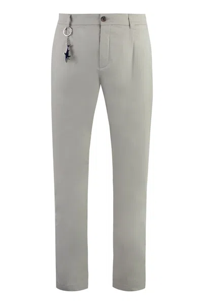 Paul & Shark Cotton Trousers In Neutral
