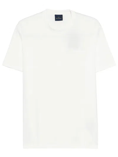 Paul & Shark Cotton T-shirt With Tone-on-tone Logo Embroidery In White