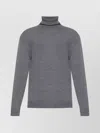 Paul & Shark Cozy Turtleneck Sweater Long Sleeves In Gray