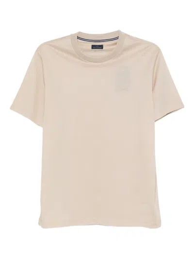 Paul & Shark Crew-neck Cotton T-shirt In Pink