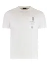 Paul & Shark Cotton Crew Neck T-shirt With Chest Pocket In White