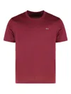 Paul & Shark Crew-neck Short-sleeve T-shirt In Brown