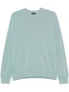 Paul & Shark Ribbed Crew Neck Sweater With Long Sleeves In Green