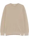 Paul & Shark Textured Crew Neck Sweater With Long Sleeves In Neutral