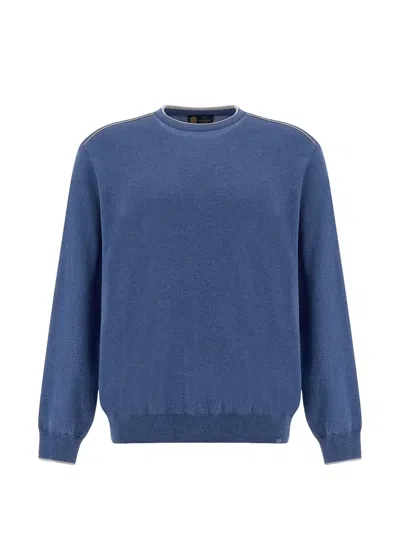 Paul & Shark Blue Sweater With Sewn-in Logo Patch