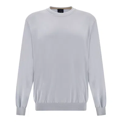 Paul & Shark Crew‑neck Jumper In Piuma Cotton In Multi