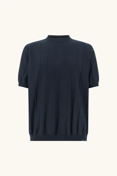 Paul & Shark Crew-neck Cotton T-shirt In Blue
