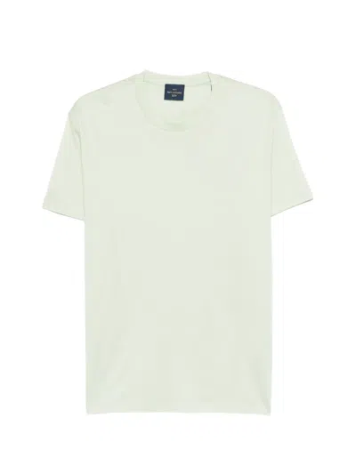 Paul & Shark Cotton Blend T-shirt With Tone-on-tone Logo Print In White