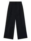 Paul & Shark Wool Stretch Wide Leg Trousers In Blue