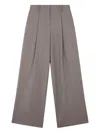 Paul & Shark Wool Stretch Wide Leg Trousers In Neutral
