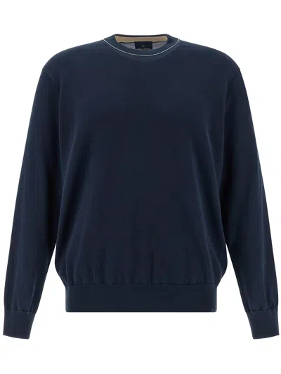 Paul & Shark Deep Navy Classic Cotton Sweater In Blue