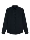 Paul & Shark Denim Button-down Shirt In Black