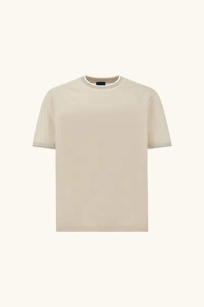 Paul & Shark Double Mercerised Cotton Jersey T-shirt In Burgundy