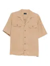 Paul & Shark Twill Shirt In Brown