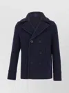 Paul & Shark Double-breasted Wool Peacoat With Structured Silhouette In Blue