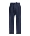 Paul & Shark Wool Blend Straight-leg Trousers In Blue