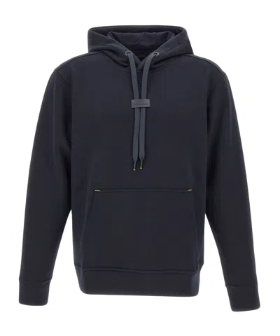 Paul & Shark Drawstring Hooded Sweatshirt In Blue