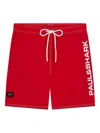 Paul & Shark Drawstring Swim Shorts In Red