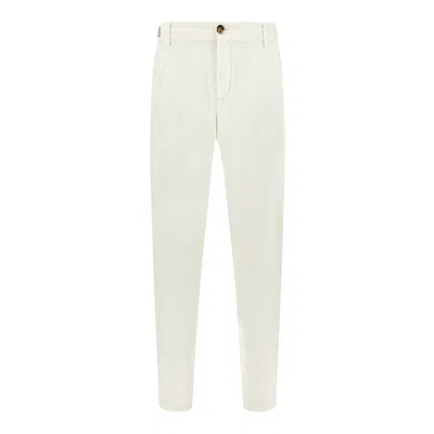 Paul & Shark Dynamic Chino Trousers With Pleats In White