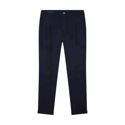 Paul & Shark Dynamic Wool Chino Trousers In Blue