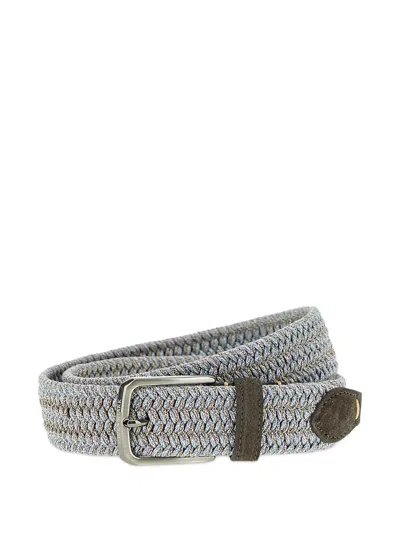 Paul & Shark Elastic Braided Belt In Blue