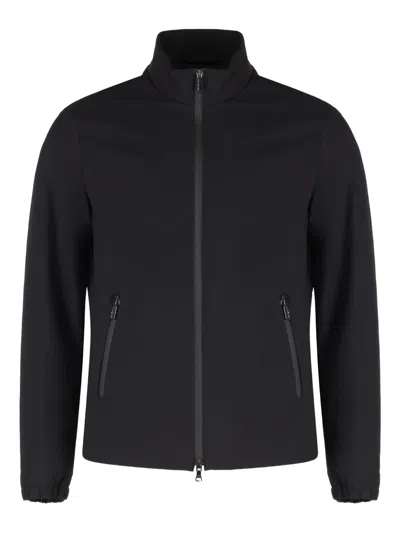Paul & Shark Elastic High-collar Jacket In Blue