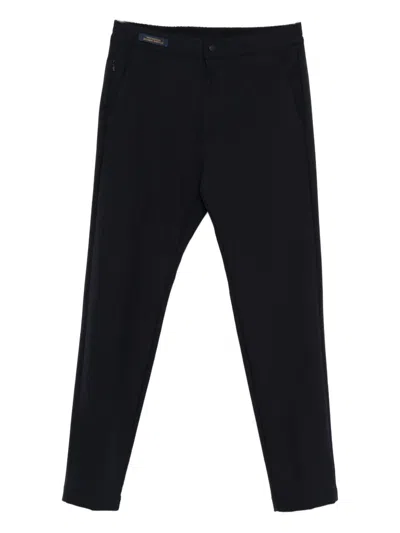 Paul & Shark Elastic-waistband Trousers In Black