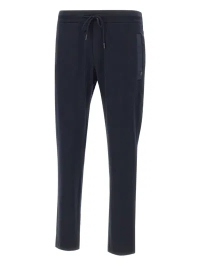 Paul & Shark Elasticated-waist Side-pocket Trousers In Blue